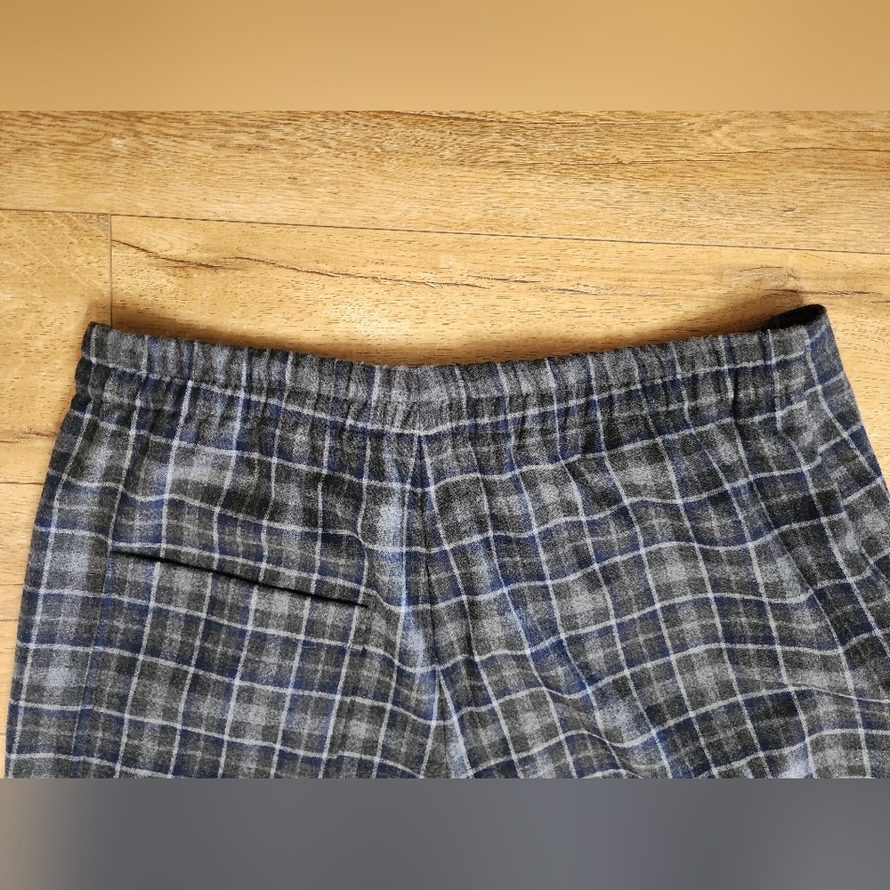 Oska 522 Wool Barrel Pants Sz 4 US 12-14 Elastic Waist Flat Front Flannel Plaid - Picture 9 of 10